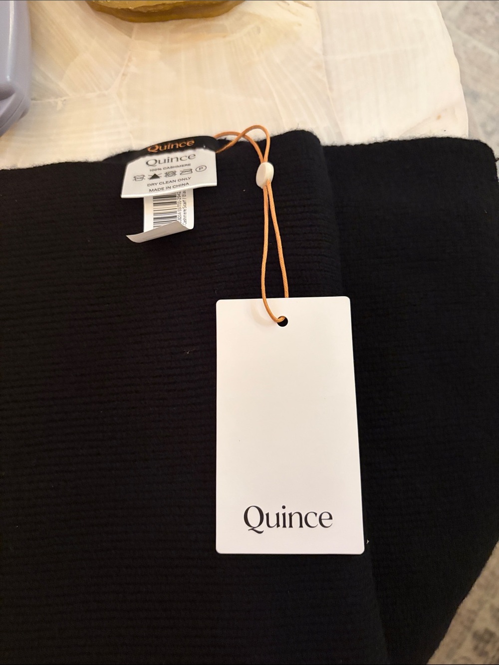 Quince Black Knit Scarf and Glove Set - Picture 4 of 5